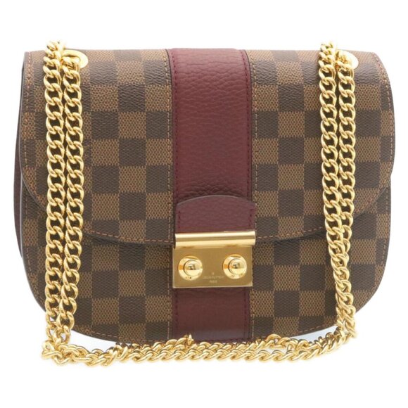 LOUIS VUITTON Damier Ebene Wight Chain Shoulder Bag LV Auth - Picture 1 of 16
